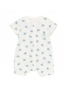 Tutina per neonato Petit Bateau bianco con stampa animali all-over A0FOQ 01 PETIT BATEAU KIDS 