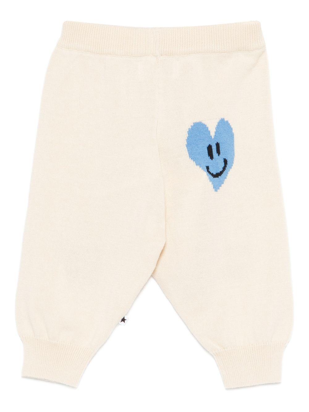Pantaloni per neonato Molo bianco con stampa a cuore 6S26I208 9829 MOLO KIDS 