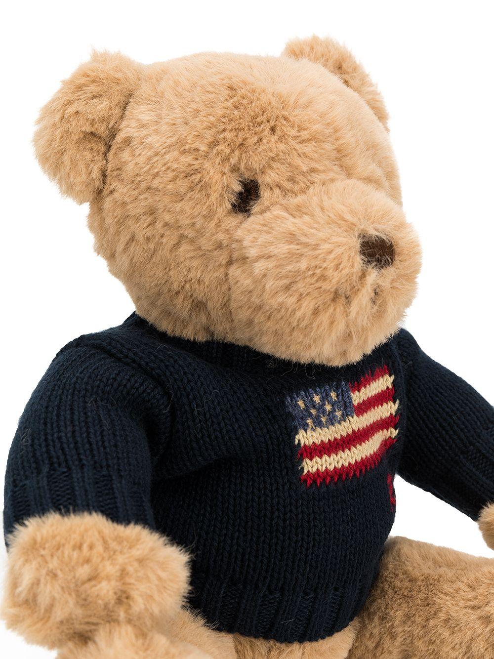 Orsetto Flag per bambini Polo Ralph Lauren Kids nero con logo intarsiato 320695852 002 Ralph Lauren kids 