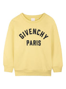 Felpa per bambino Givenchy Kids giallo con logo H31214 524 GIVENCHY KIDS 