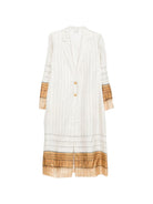 Abito chemisier per donna Alyisi beige con design a righe 116915 P6063 GESSO ALYSI 