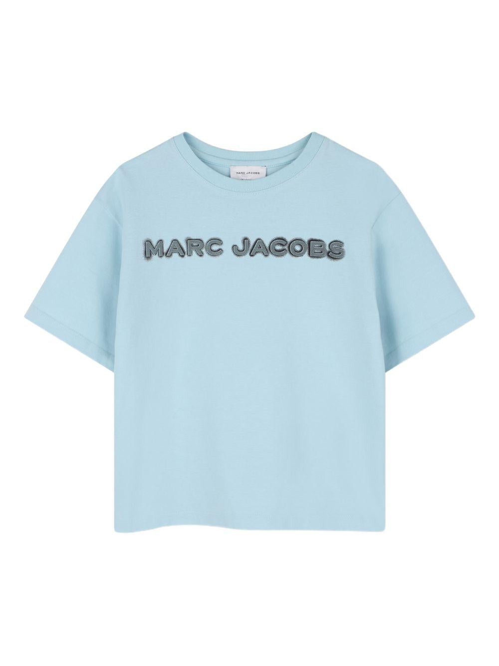 T-shirt per bambino The Marc Jacobs Kids azzurro con dettaglio logo W60755 77B THE MARC JACOBS KIDS 
