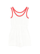Tuta per bambina Moschino Kids bianca con vita elasticizzata HDT00KLAA51 10063 MOSCHINO KIDS 