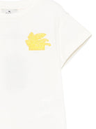 T-shirt per bambina Etro Kids bianca con logo applicato GY8A31 Z3672 102GL ETRO KIDS 