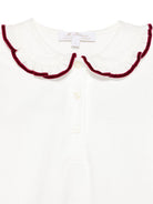 T-shirt per neonata Mariella Ferrari bianco con rifiniture bordeaux CM929MLNB 093B MARIELLA FERRARI 