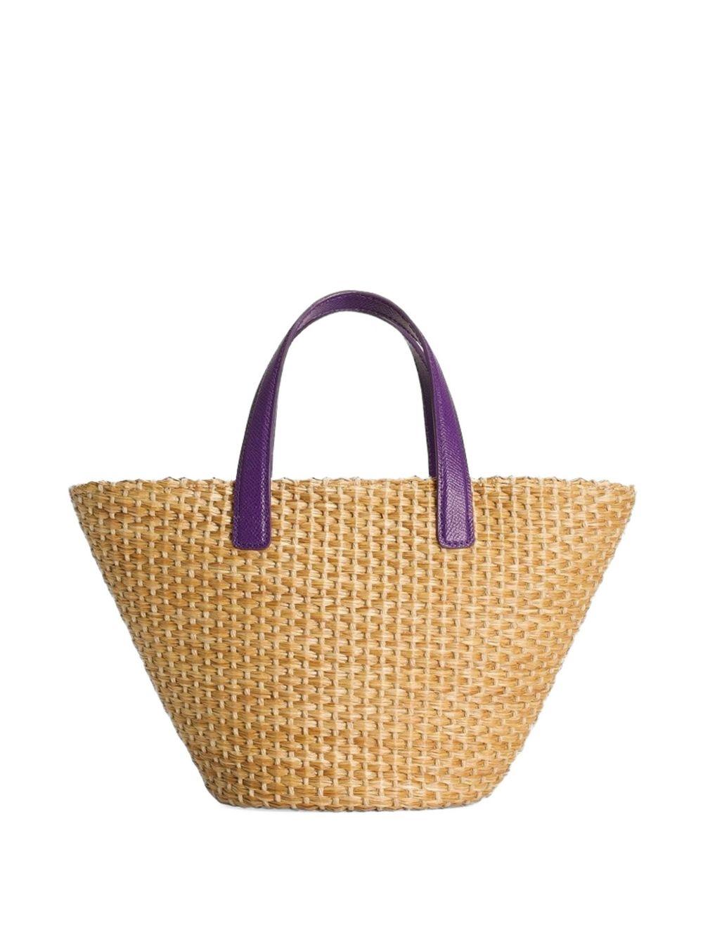 Borsa per bambina Dolce & Gabbana Kids beige con dettagli viola EB0249 AW590 I03TN DOLCE & GABBANA KIDS 