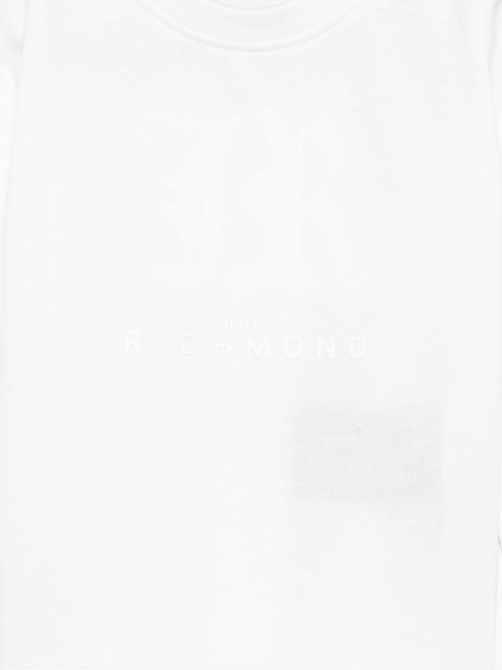 T-shirt per neonati John Richmond Junior bianco con maniche lunghe RIA25004TS OFF-WHITE JOHN RICHMOND JUNIOR 