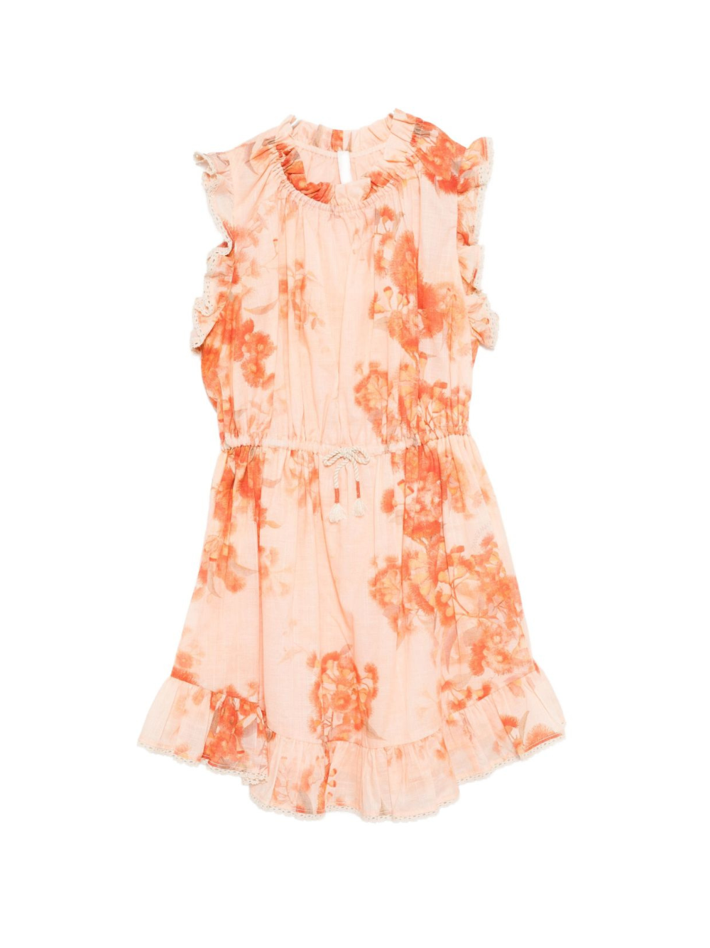 Abito Tallow per bambina ZIMMERMANN Kids arancione con stampa floreale 1897DS S255 ZIMMERMANN KIDS 