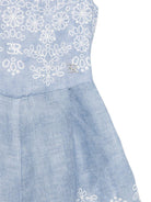 Abito per bambina Ermanno Scervino Junior in denim con ricami Z1G201 7672 0062 ERMANNO SCERVINO KIDS 