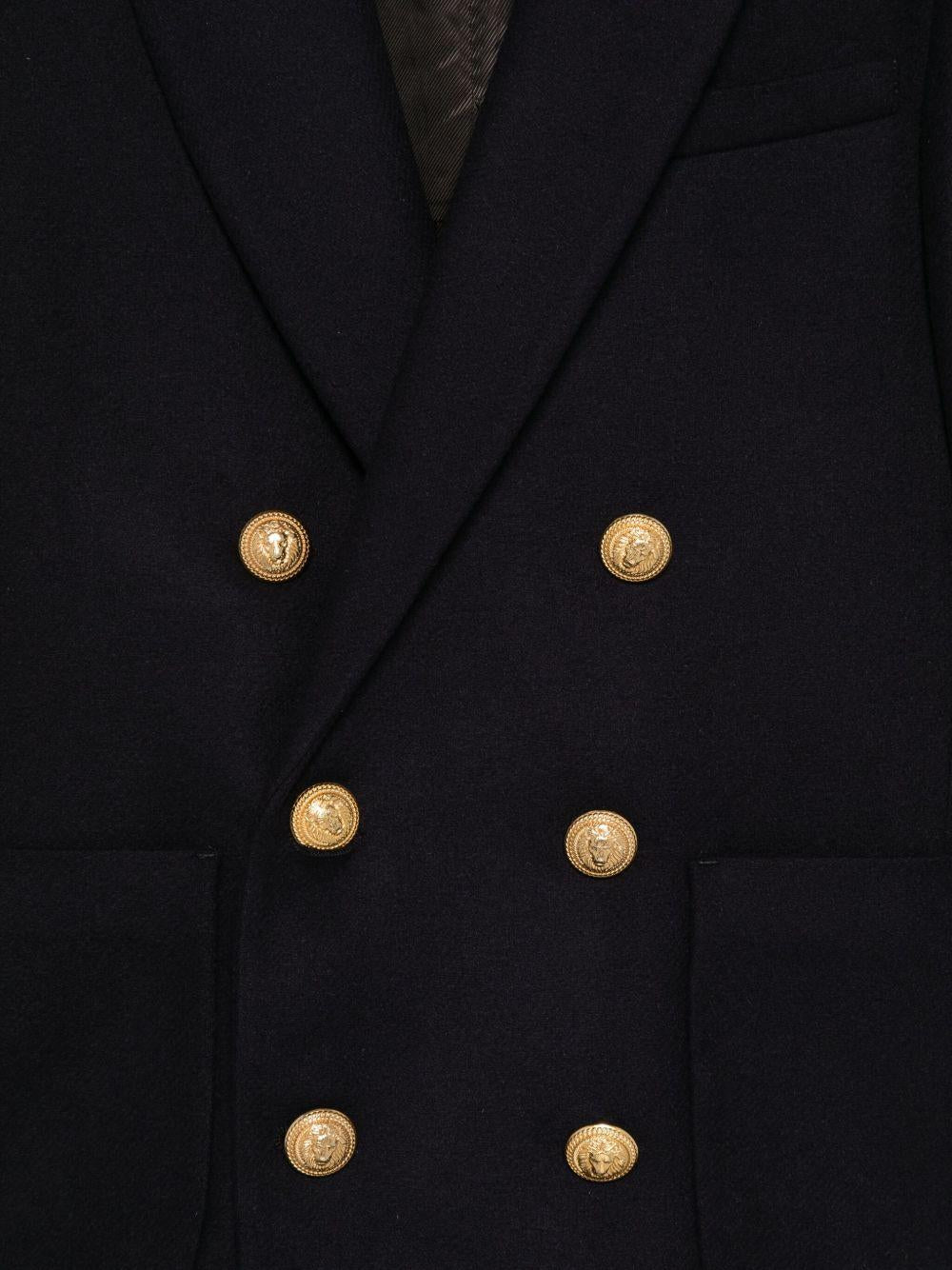 Blazer doppiopetto per bambino Balmain Kids blu con tasche applicate BX2P84 I0283 621OR BALMAIN KIDS 