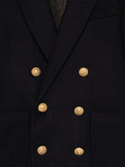 Blazer doppiopetto per bambino Balmain Kids blu con tasche applicate BX2P84 I0283 621OR BALMAIN KIDS 