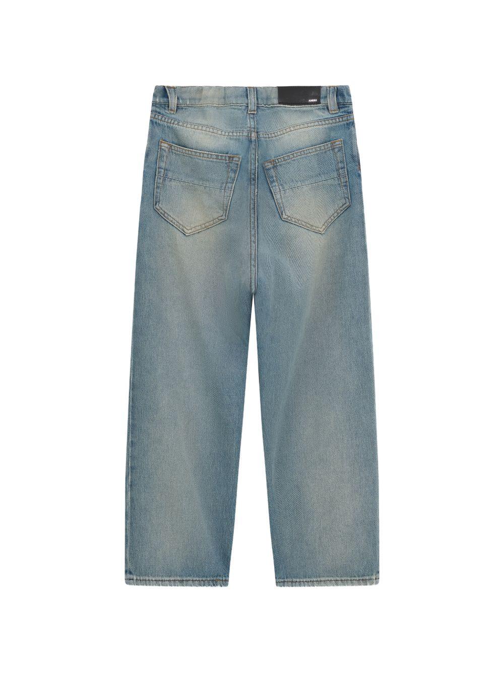 Jeans per bambino Amiri Kids denim con ricamo logo sul davanti ACBMJE1002 000F AMIRI KIDS 