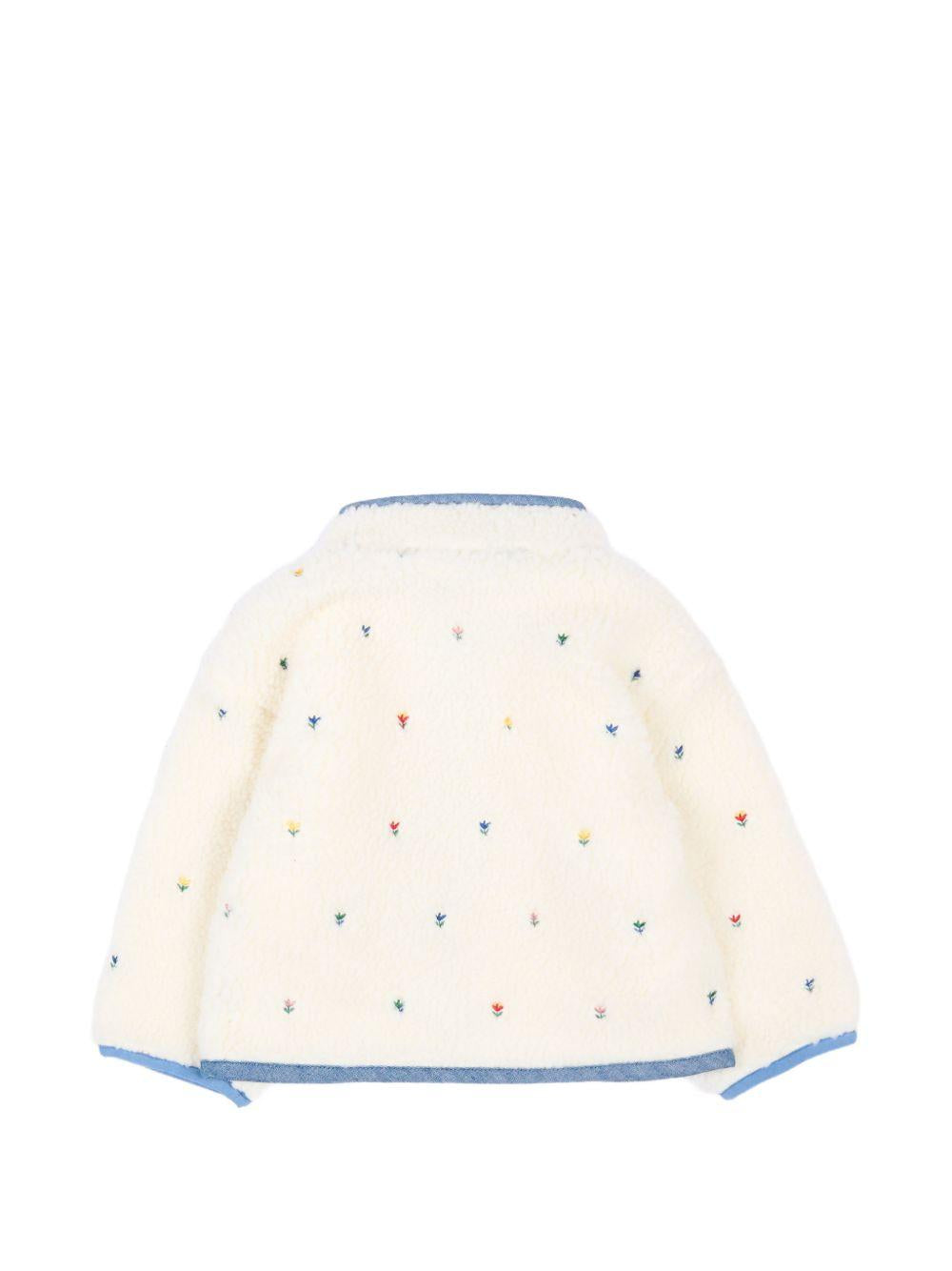 Giubbino per neonata Stella McCartney Kids bianco con bordi a contrasto TZ2017 Z3881 189EM STELLA McCARTNEY KIDS 
