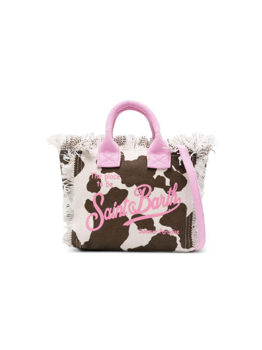 Borsa Vanity Mini MC2 Saint Barth animalier con manici rosa VAMI001 00327L MC2 ST. BARTH KIDS 