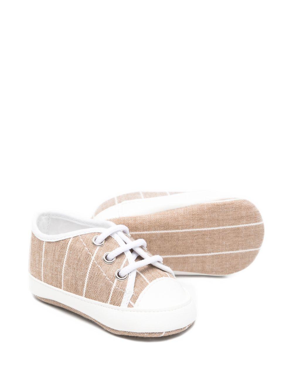 Scarpine primi passi per neonato Colorichiari marrone con dettaglio a righe MN958468 4896 27 COLORICHIARI KIDS 