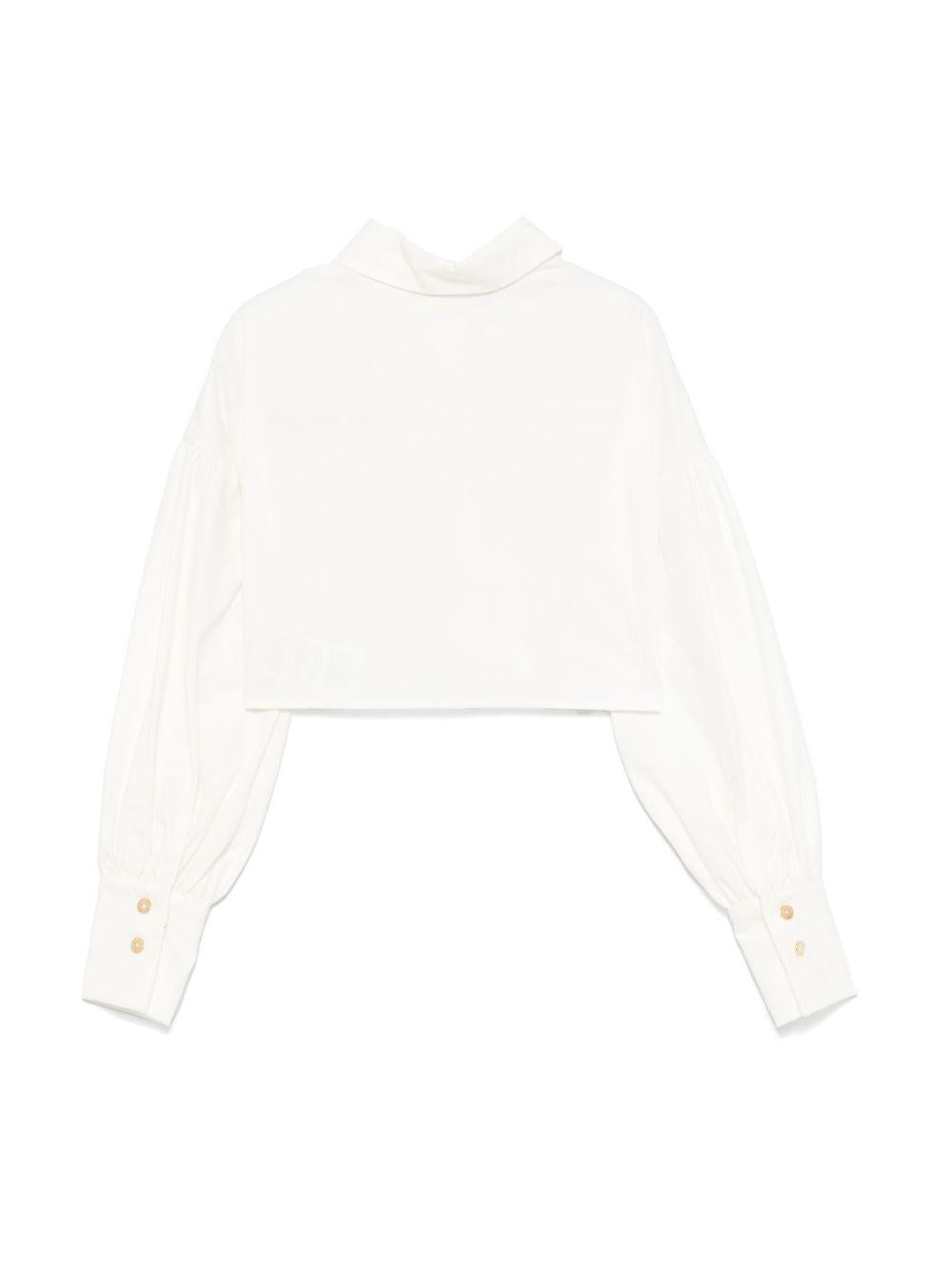 Camicia per bambina Elisabetta Franchi La Mia Bambina bianco con applicazione in pizzo EFCA2630CA235 0000 ElISABETTA FRANCHI 