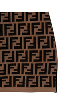 Gonna per bambina Fendi Kids marrone con dettaglio logo FF all-over JFG070 AEYD F15B6 FENDI KIDS 
