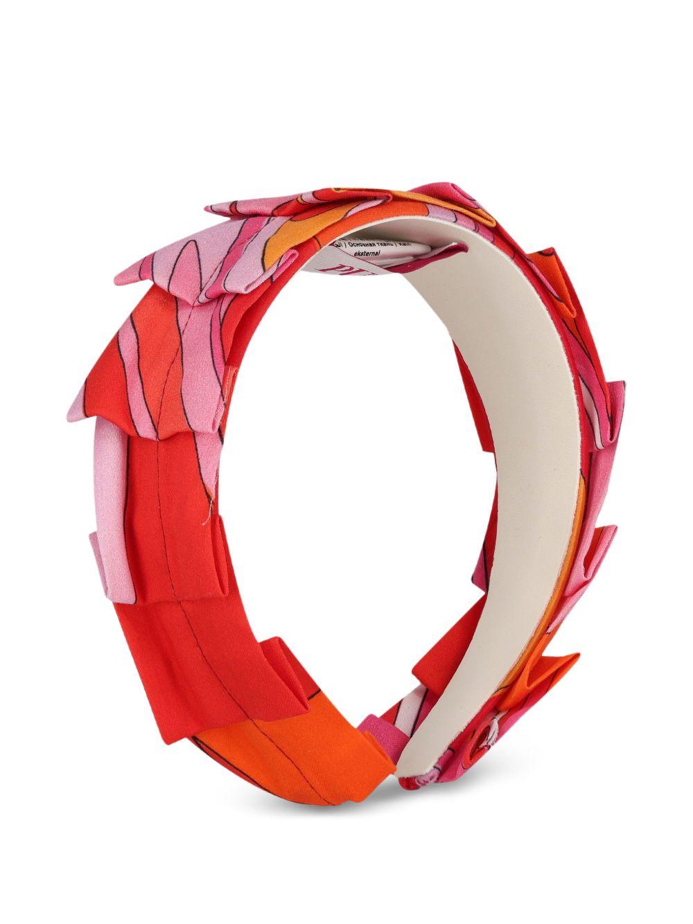 Cerchietto per bambina Emilio Pucci Junior multicolore con dettaglio con ruches PY0A44 S0232 50EAR EMILIO PUCCI KIDS 