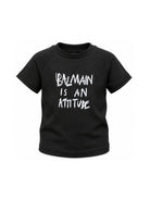 T-shirt per bambino Balmain Kids nera con scritta sul davanti BZ8H01 Z3672 930BC BALMAIN KIDS 