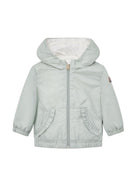 Giubbino per neonata Moncler Kids verde chiaro con chiusura a zip L19511A0001153A5E 91Z MONCLER ENFANT 