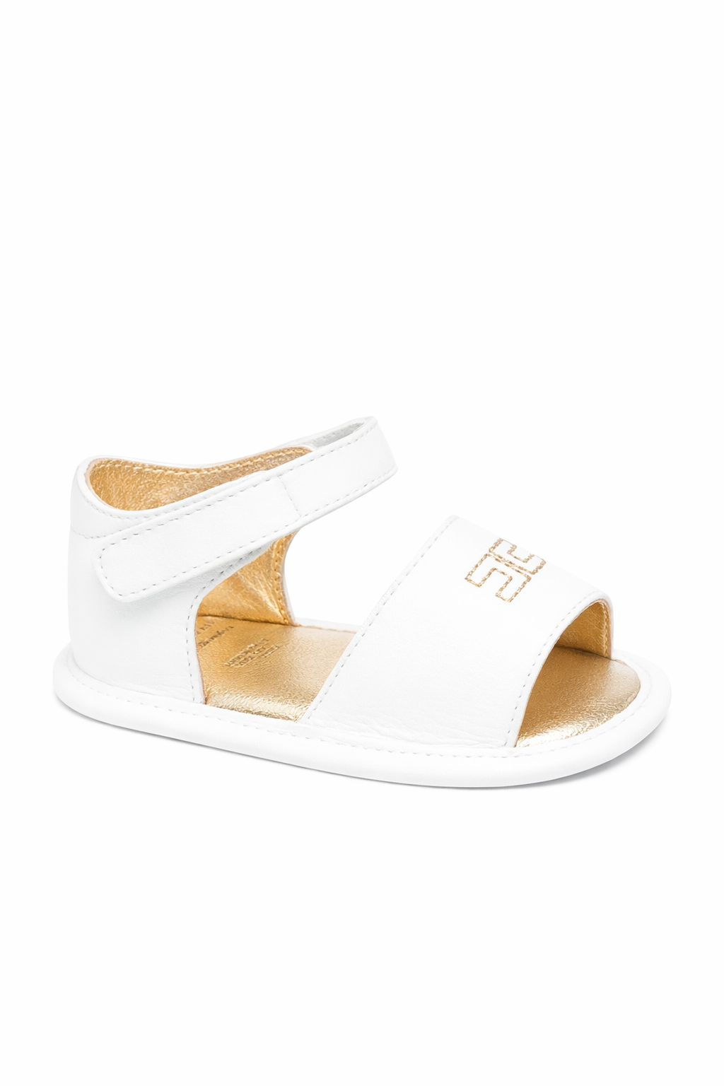 Sandali per neonata Elisabetta Franchi La Mia Bambina bianchi con logo sul davanti F0A2E0467173 1139 ElISABETTA FRANCHI KIDS 