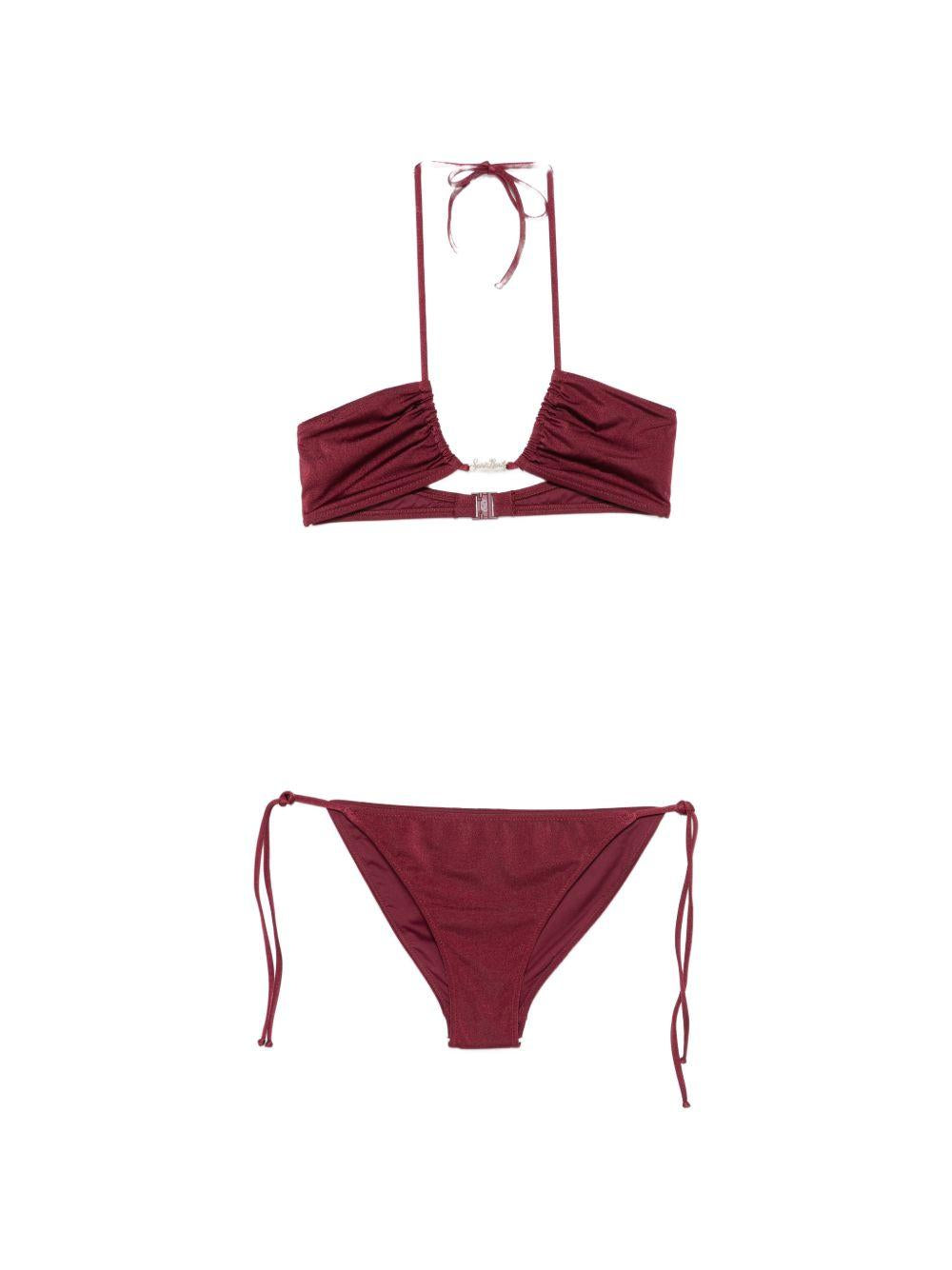 Bikini per donna MC2 Saint Barth bordeaux con chiusura con laccetti VIR0012 08627L MC2 ST. BARTH 