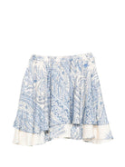 Gonna per bambina Etro Kids azzurra con stampa grafica Paisley GY7A10 S0221 106CE ETRO KIDS 