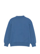 Felpa per bambino Palm Angels Kids blu con stampa grafica PBBA012S26FLE001 060 PALM ANGELS KIDS 