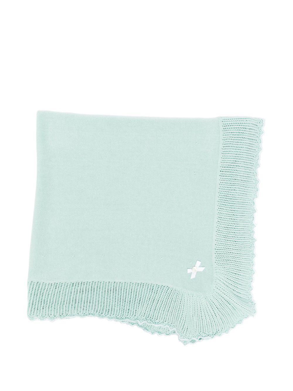 Coperta per neonati Paz Rodriguez verde con dettaglio fiocco 029-123464 1301 PaZ RODRIGUEZ KIDS 