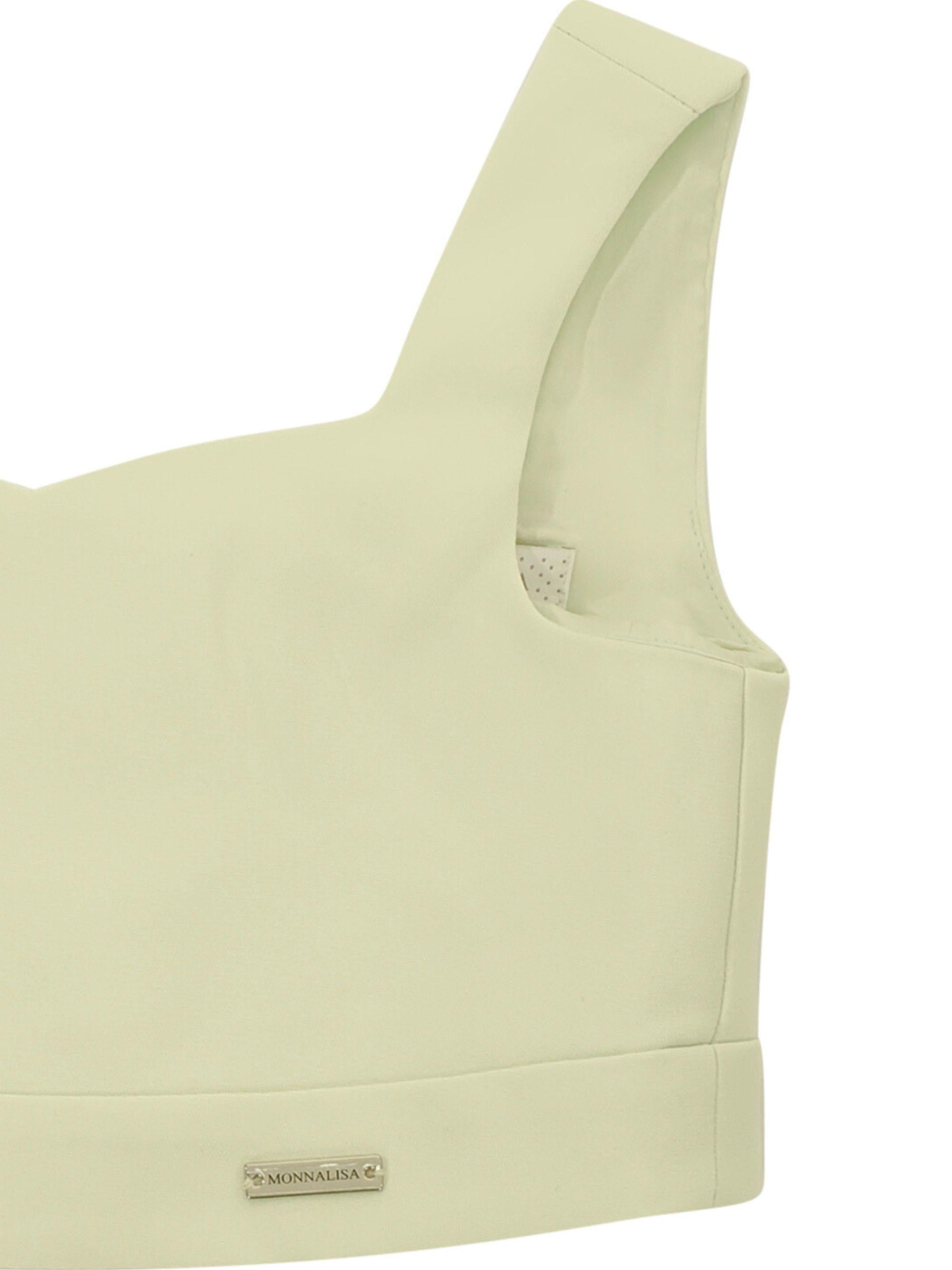 Top per bambina Monnalisa verde con bottoni 71G307 7303 0020 MONNALISA KIDS 