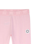 Pantaloni svasati per bambina Kenzo Kids rosa con applicazione Boke Flower K62187 44F KENZO KIDS 