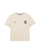 T-shirt per bambino Boss Kids beige con dettaglio logo J52974 21C BOSS KIDS 