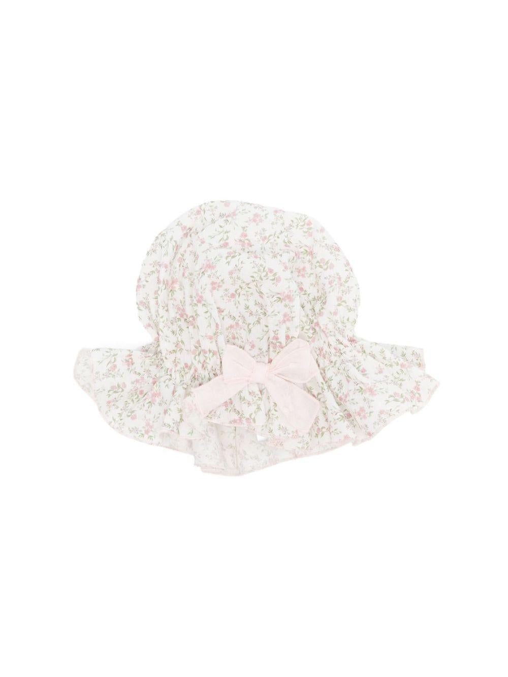 Cappello per neonata La Stupenderia bianco con stampa floreale 2TBCP58 T74 LA STUPENDERIA 