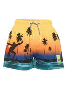 Costume da bagno per bambino Molo multicolore con stampa Palm Tree 8S26P402 5196 MOLO KIDS 