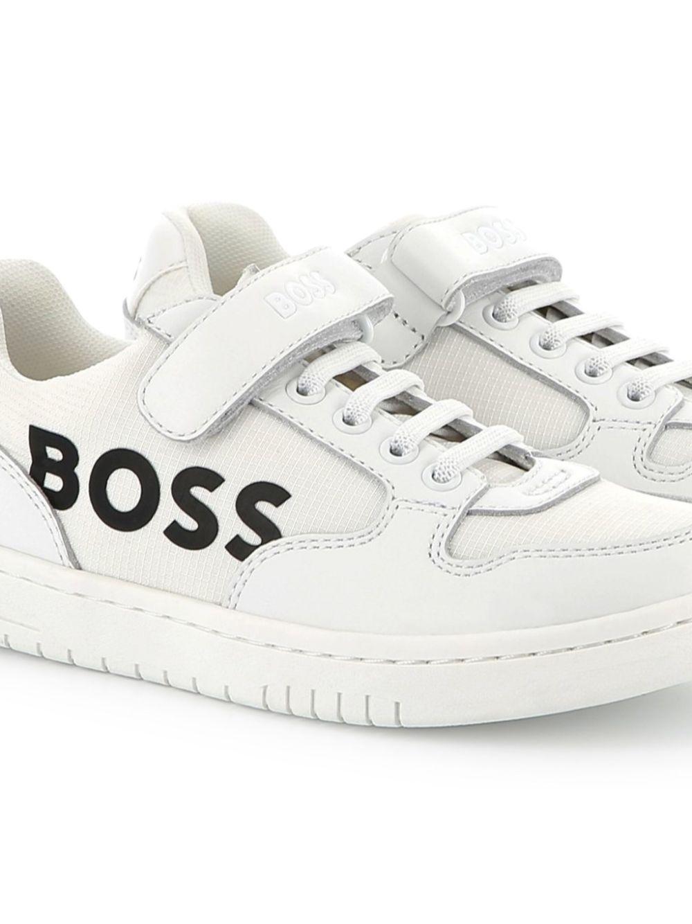 Sneakers per bambino Boss Kidswear bianco con stampa logo J51644 10P BOSS KIDS 