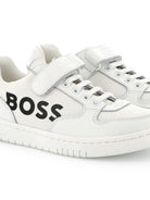 Sneakers per bambino Boss Kidswear bianco con stampa logo J51644 10P BOSS KIDS 