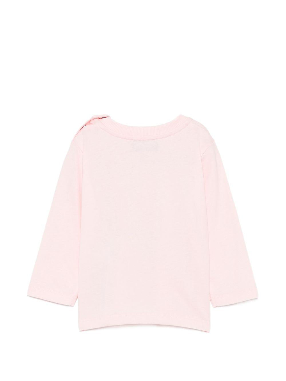 T-shirt per neonata Moschino Kids rosa con motivo Teddy Bear MOO014LAA20 50209 MOSCHINO KIDS 