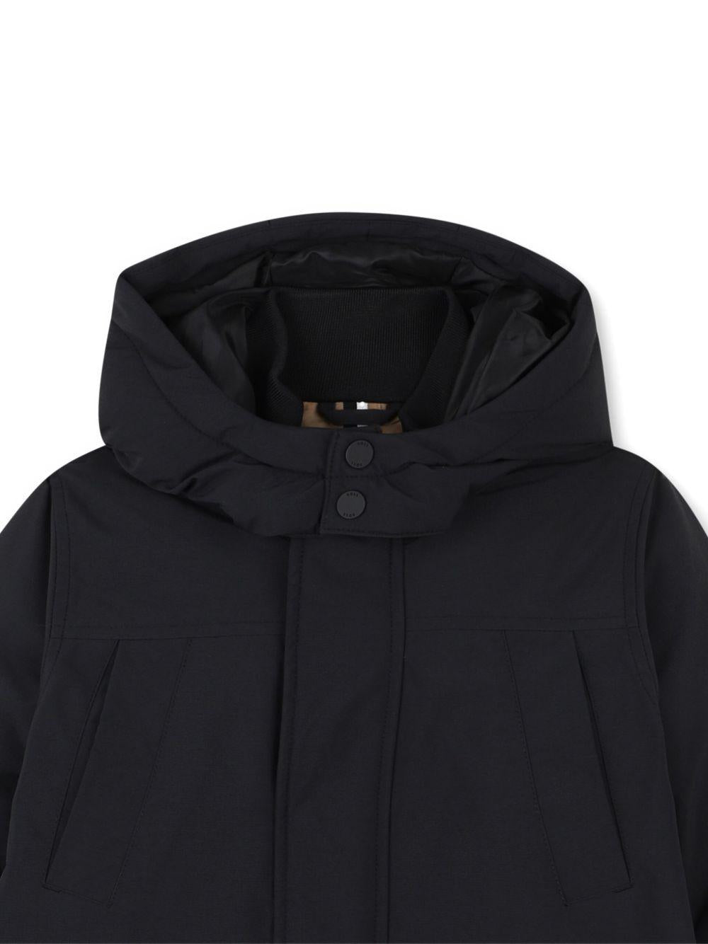 Parka imbottito per bambino BOSS Kids blu con cappuccio J52388 09B BOSS KIDS 