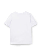 T-shirt da bambino Boss Kids bianca con stampa con logo J25P23 10P BOSS KIDS 