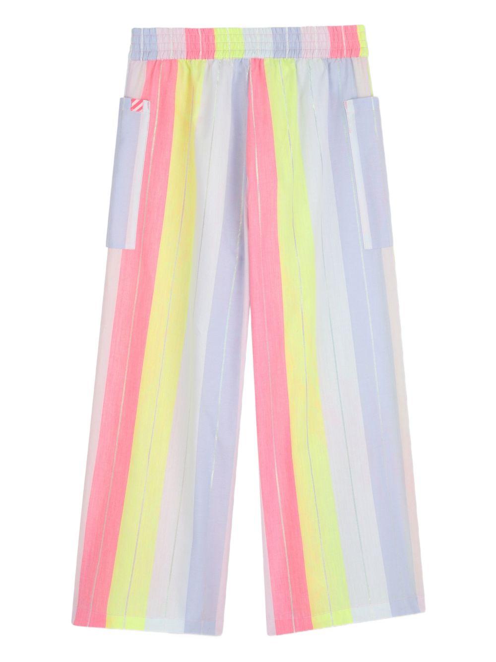 Pantaloni per bambina Billieblush multicolore a righe U21847 Z41 BILLIEBLUSH KIDS 