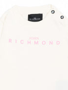 Felpa per neonata John Richmond Kids bianca con stampa logo RIA26023FE OFF-WHITE JOHN RICHMOND KIDS 