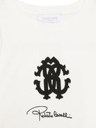 T-shirt per bambino Roberto Cavalli Kids bianca con stampa logo sul davanti CBP26132TS WHITE ROBERTO CAVALLI KIDS 