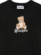 Abito per bambina Moschino Kids nero con motivo Teddy Bear HDV0IHLAA10 60100 MOSCHINO KIDS 