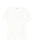 T-shirt per bambina Elisabetta Franchi La Mia Bambina bianco in cotone con logo EFTS2420JE006 0000 ElISABETTA FRANCHI 