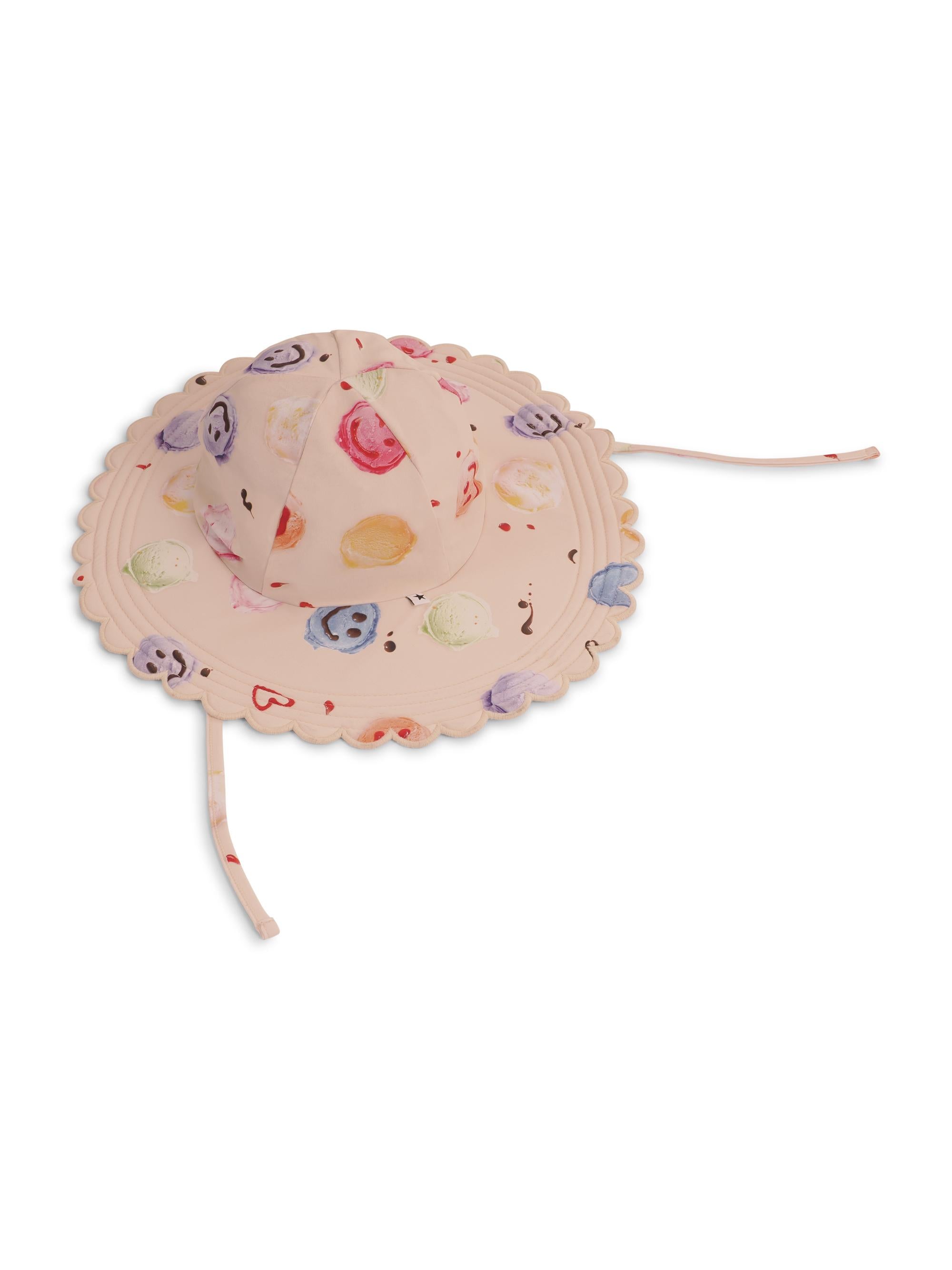 Cappello per bambina Molo beige con stampa grafica 7S26Y301 9502 MOLO 