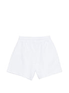 Shorts per bambina Moschino Kids bianchi con coulisse HDQ020LDA25 10101 MOSCHINO KIDS 