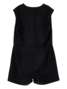 Tuta corta per bambina Monnalisa nera con bottoni 41G200 7231 0050 MONNALISA KIDS 