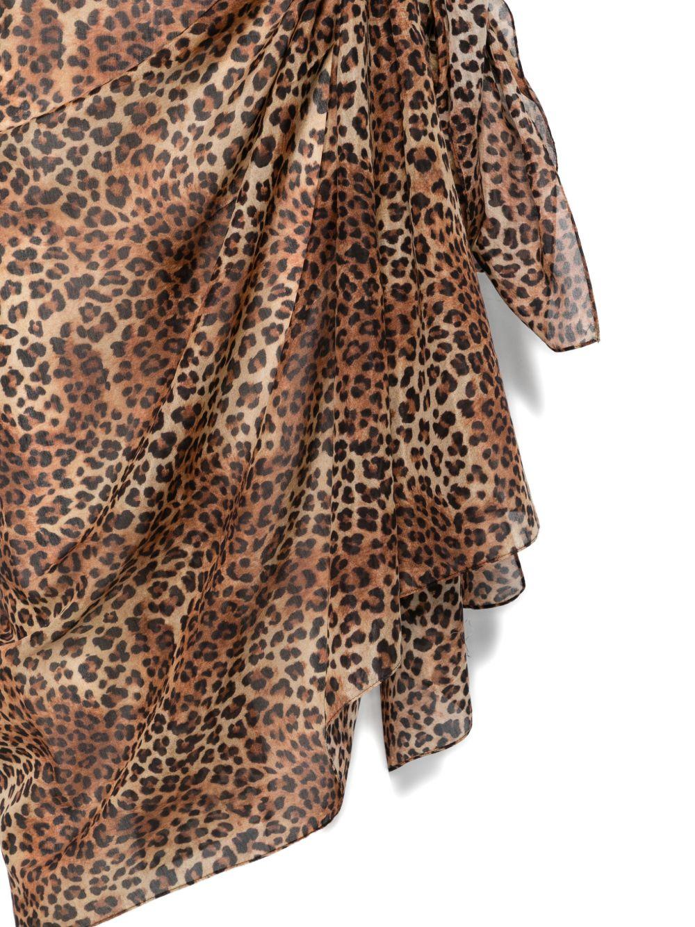 Pareo da donna MC2 Saint Barth marrone con stampa animalier TAIT001 00168L MC2 ST. BARTH 