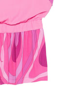 Abito per bambina Emilio Pucci Junior rosa con stampa grafica PY1C12 K0278 50V EMILIO PUCCI KIDS 