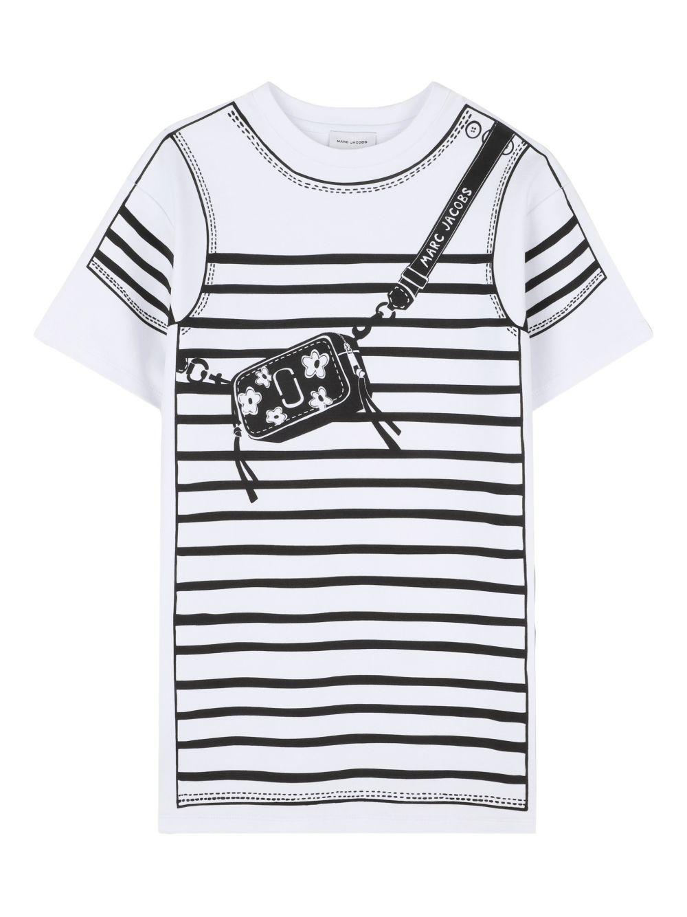 Abito per bambina The Marc Jacobs Kids bianco con stampa borsa W60715 10P THE MARC JACOBS KIDS 